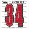 Crealies Cardzz no CLCZ234 Numbers 3 en 4 CLCZ234 48x130 - 51x130 mm
