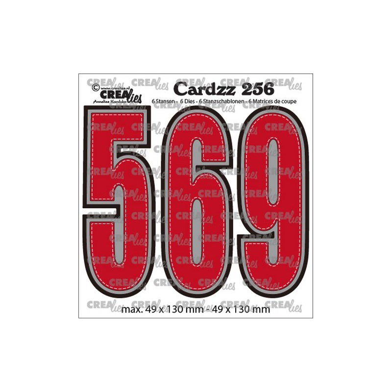 copy of Crealies Cardzz no CLCZ200 Numbers 0 en 1/2 CLCZ200 48x130 - 68x75 mm