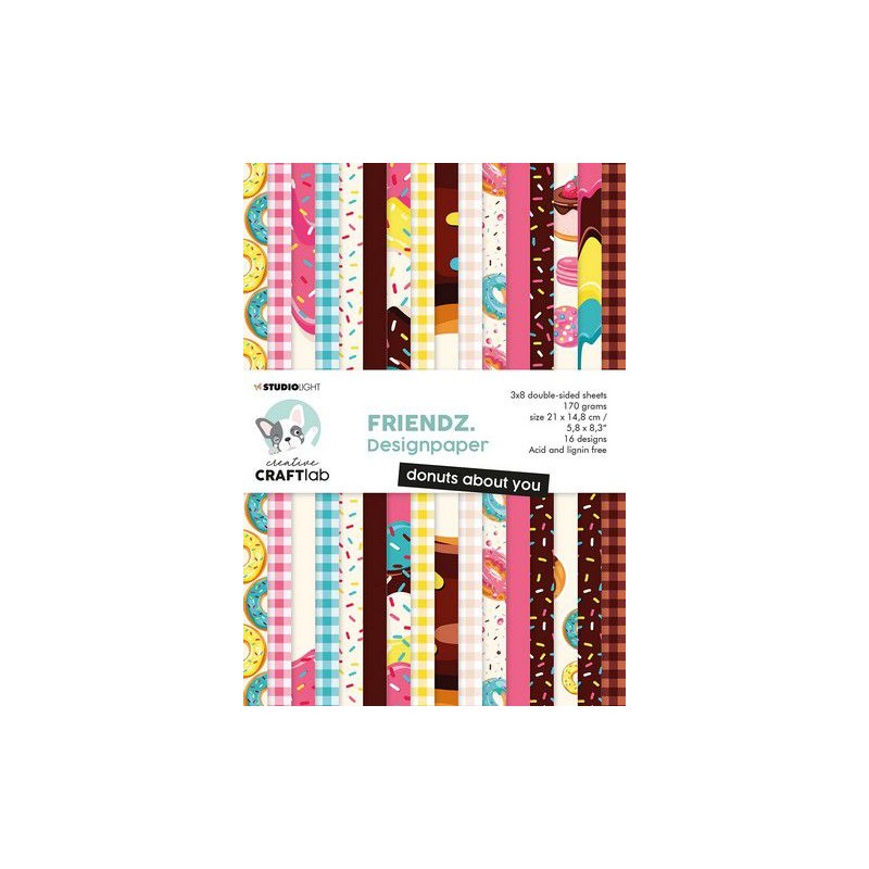 Studio Light Paperpad Friendz nr.72 "donuts about you" 210x148mm
