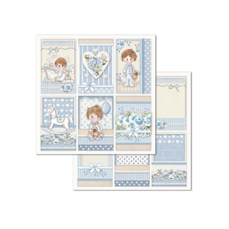 Scrapbooking Double face sheet - Little Boy Frames