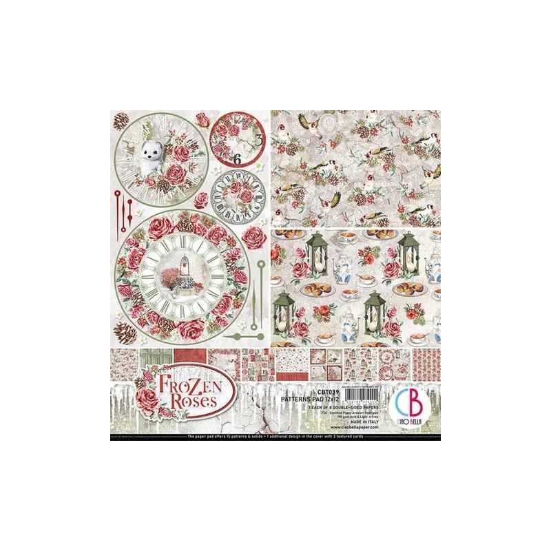 Ciao Bella Patterns Paper Pad 12x12" "Frozen Roses"