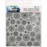 Ranger Background stamp stitched snowflakes Simon Hurley