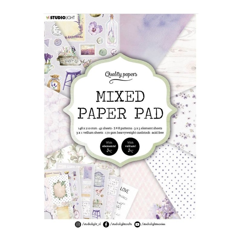Studio Light • Essentials mixed paper pad pattern Nr.3