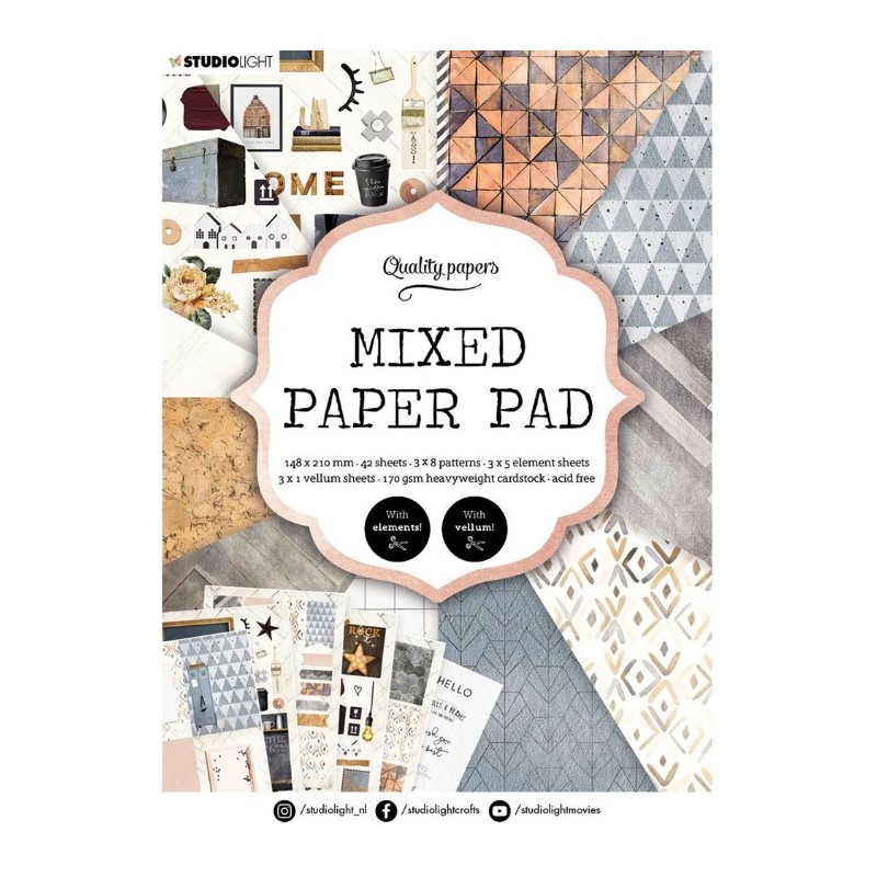 Studio Light • Essentials mixed paper pad pattern Nr.4