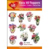 Easy 3D Toppers Utstansade motiv med Glitter/Guld 10 st. HC11019