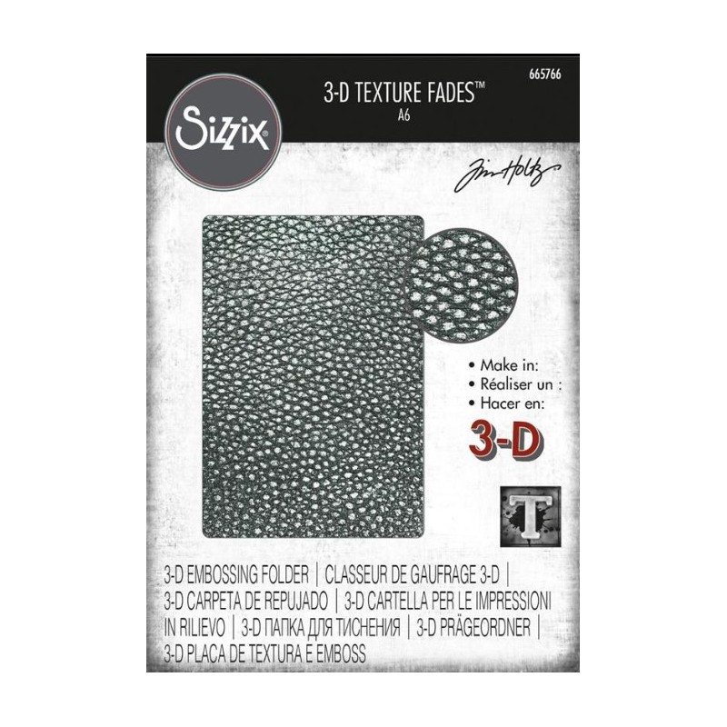 SIZZIX/TIM HOLTZ 3D EMBOSSINGFOLDER "Cracked Leather"
