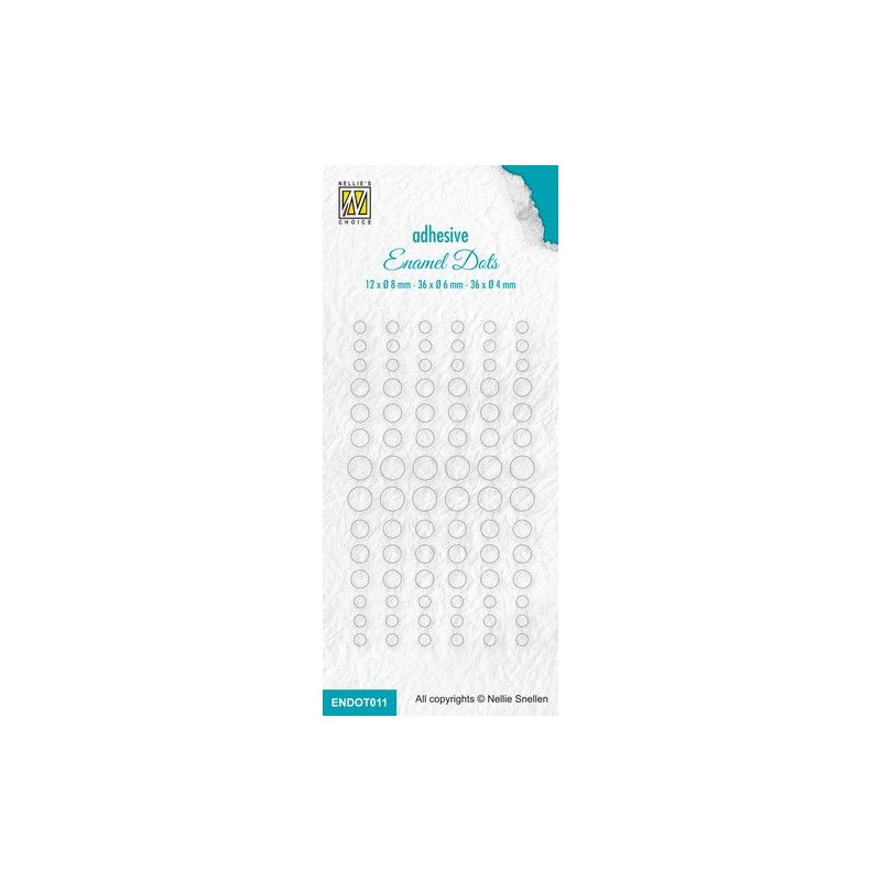 Nellie‘s Choice Enamel dots - Transparent  Ø4-6-8mm