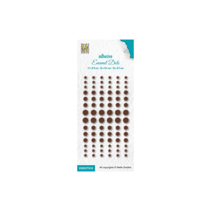 Nellie‘s Choice Enamel dots - Brown ENDOT010 Ø4-6-8mm