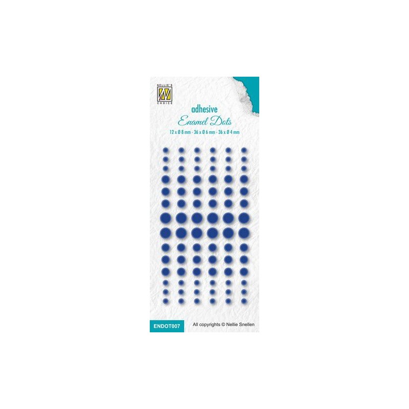 Nellie‘s Choice Enamel dots - Blue ENDOT007 Ø4-6-8mm