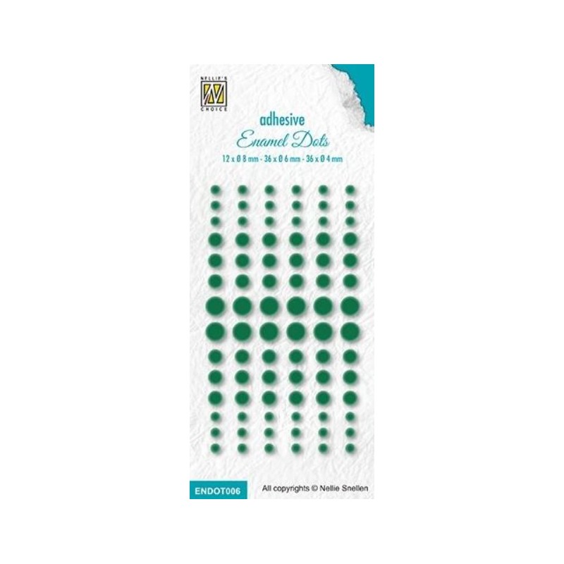 Nellie‘s Choice Enamel dots - Green ENDOT006 Ø4-6-8mm