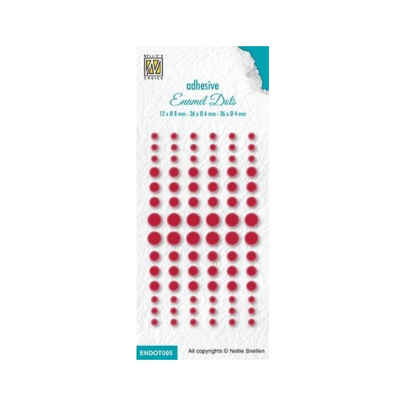 Nellie‘s Choice Enamel dots - Red ENDOT005 Ø4-6-8mm