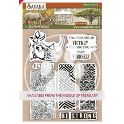 Stampera Savana graffiti rubber stamp set -  14x18 cm