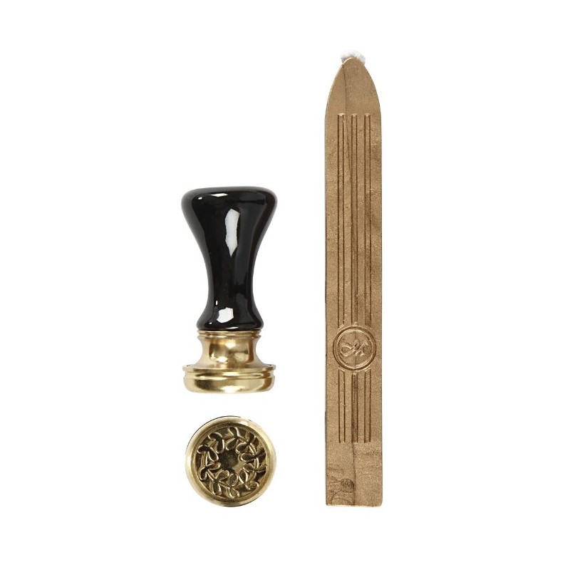 Happy Moments wax Lack och sigill 1 Set, Dia. 17 mm, Guld