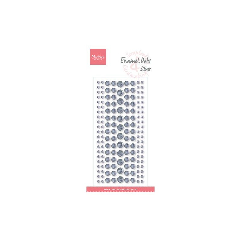 Marianne Design Enamel Dots "- Silver glitter" PL4524