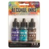 Ranger Alcohol Ink Kits Mariner Indigo, Mermaid, Teakwood  Tim Holtz 3x15ml