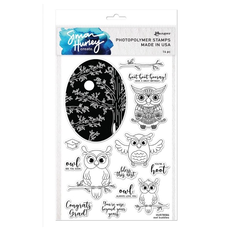 Ranger • Simon Hurley Create. Photopolymer Stamp Owl Buddies