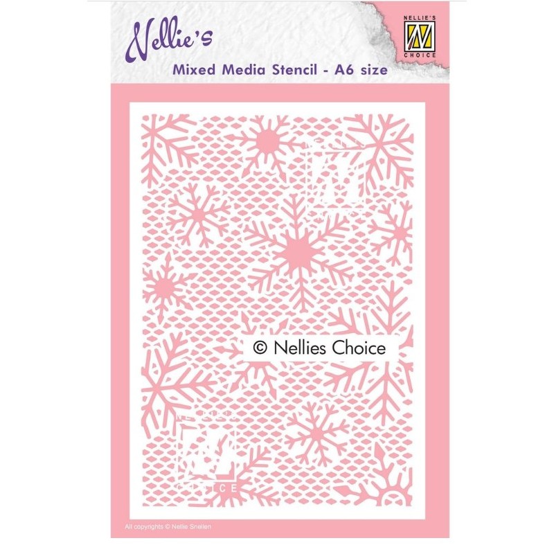 Nellie Snellen • Stencil A6 Size Small Snowflakes