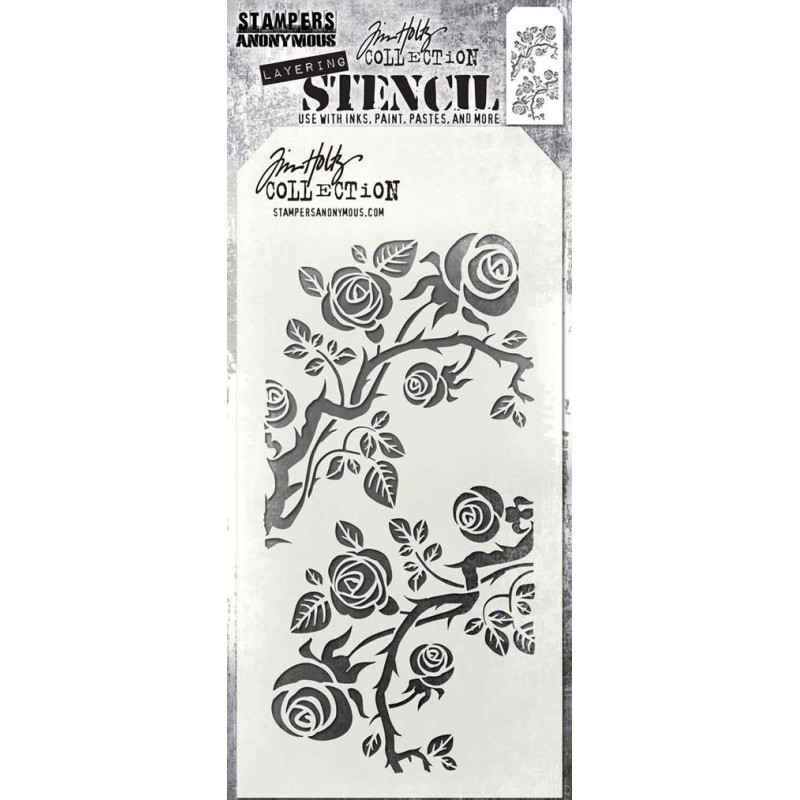 TIM HOLTZ LAYERED STENCIL “Thorned” 10x21cm