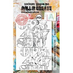 AALL & Create Stamp Newsprint Numbers  7,3x10,25cm