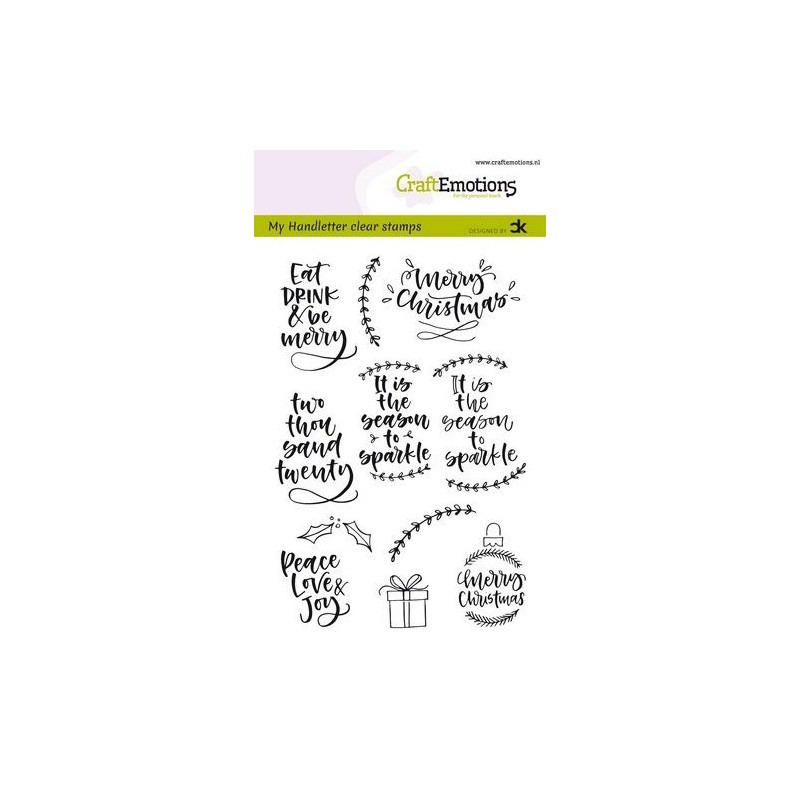CraftEmotions clearstamps A6 - handletter - Christmas 2 (Eng) Carla Kamphuis