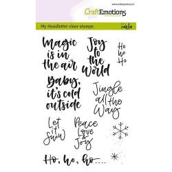 CraftEmotions clearstamps A6 - handletter - text xmas small (Eng) Carla Kamphuis