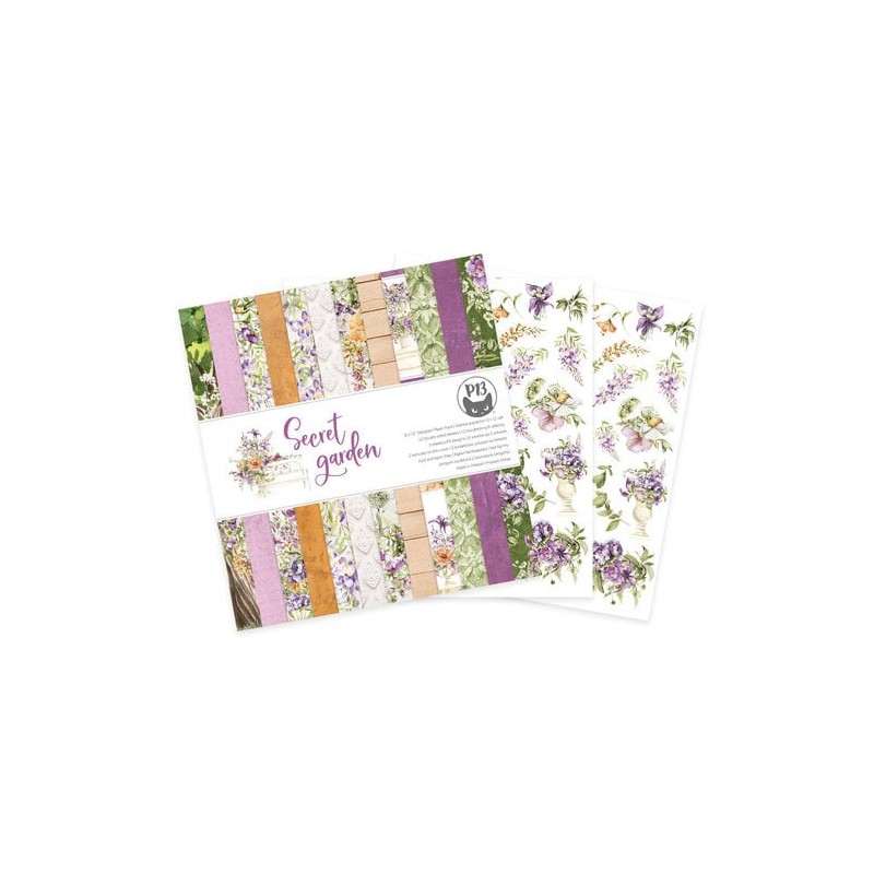 Piatek13 - Paper pad 12x12 Secret garden