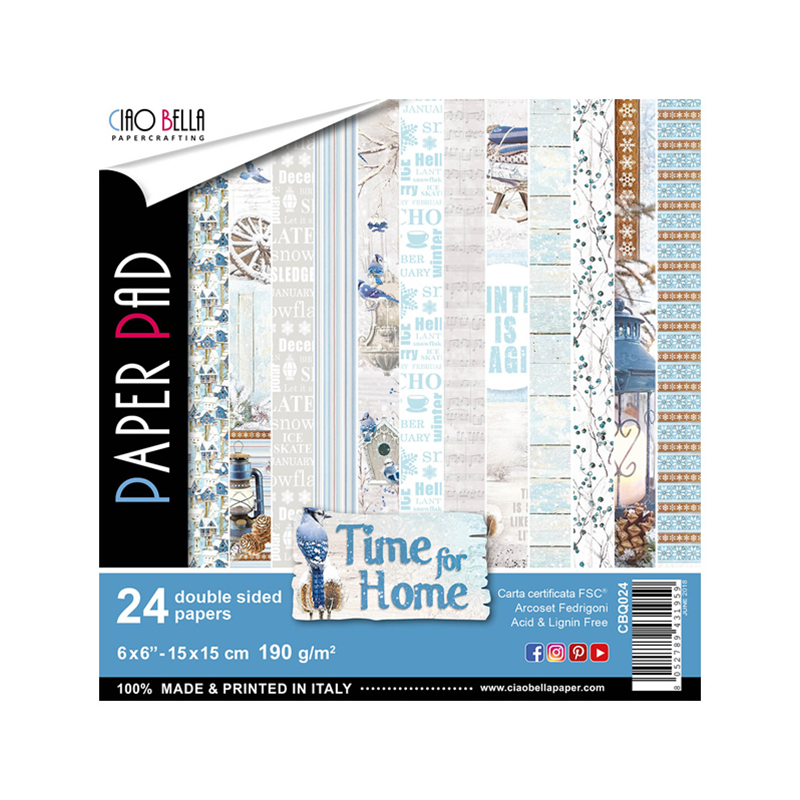 Ciao Bella TIME FOR HOME PAPER PAD 6"X6" 24/PKG