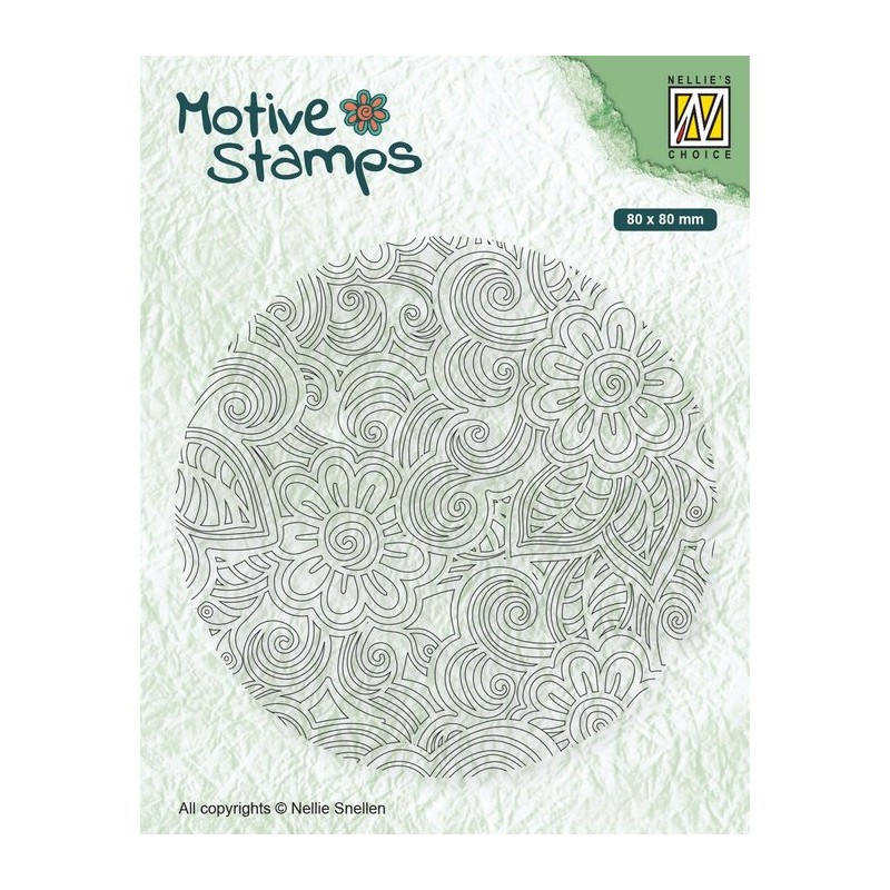 Nellie Snellen • Motive Clear Stamps Flower Power Round