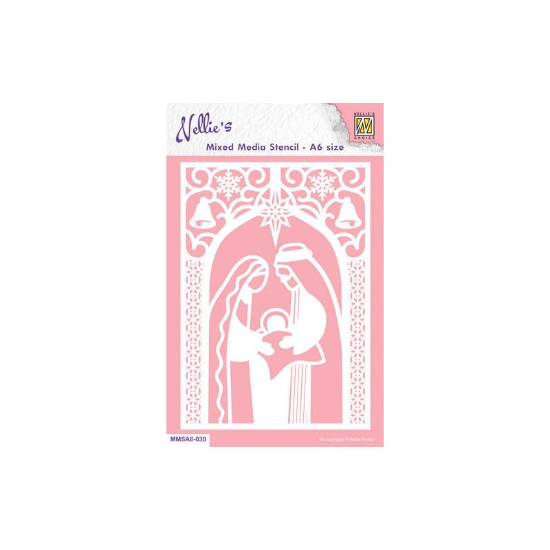 Nellie Snellen • Stencil A6 Size Christmas Nativity