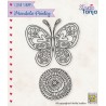 Nellie Snellen • Mandala's Paisley Motive Clear Stamps Butterfly & Circle