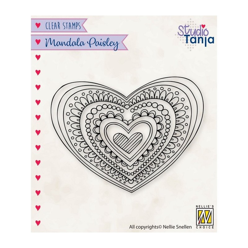 Nellie Snellen • Mandala's Paisley Motive Clear Stamps Heart