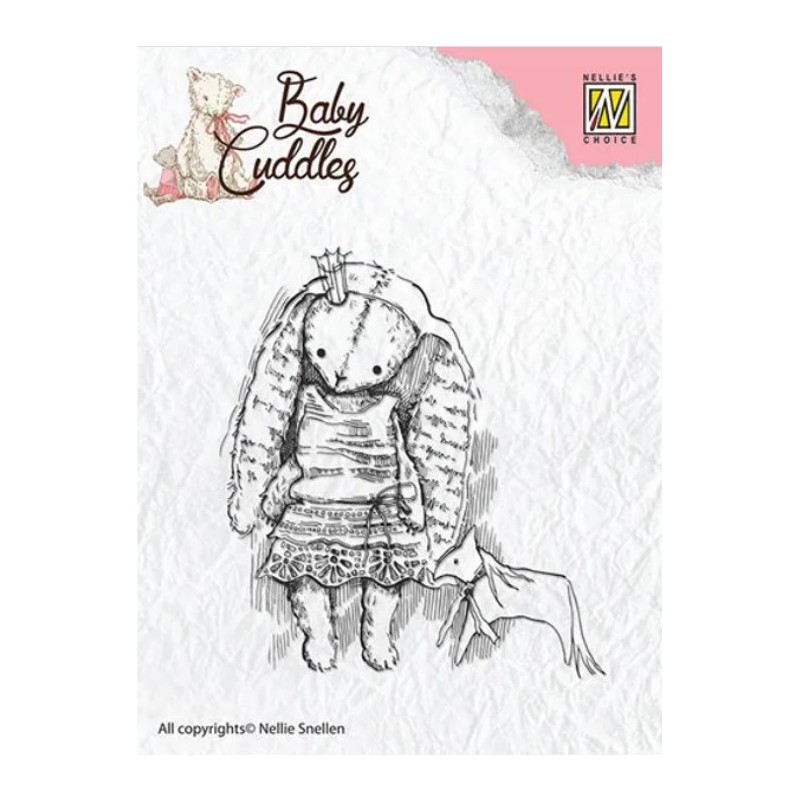 Nellie`s Choice Clearstamp - Baby Cuddles Princess Rabbit