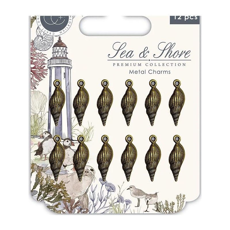 Craft Consortium Sea & Shore - Shells - Metal Charms