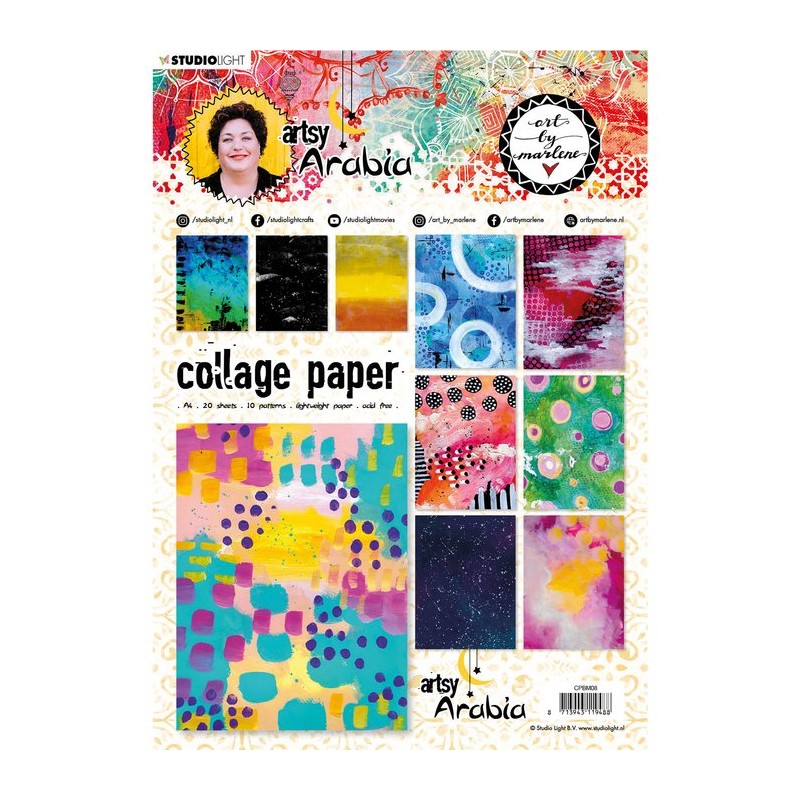 Studio Light • Artsy Arabia collage paper A4 nr.08 By Marlene Artsy