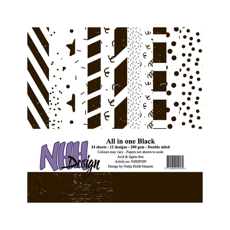 NHH Paperpad 15x15cm "All in one - Black" NHHP309