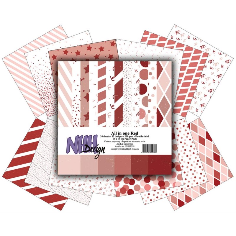 NHH Paperpad 15x15cm "All in one - Red" NHHP318