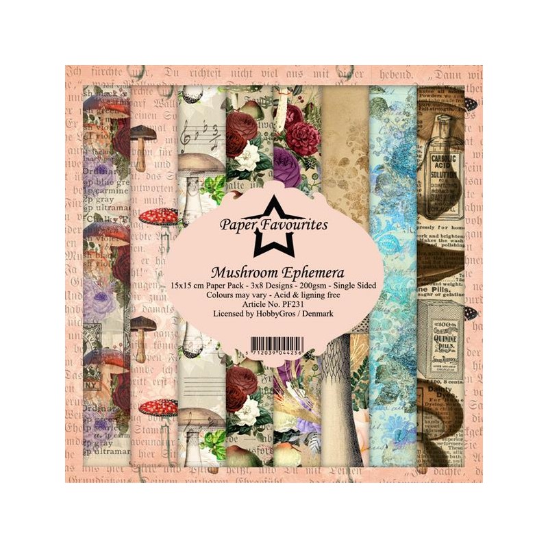 Paper Favourites Paper Pack "Mushroom Ephemera" PF231