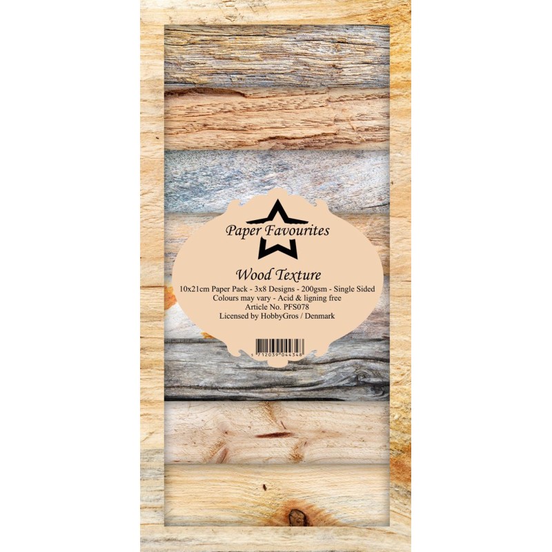 Paper Favourites Slim Card "Wood Texture" PFS078