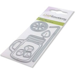 CraftEmotions Die - Summer drink Jar Card 5x10cm