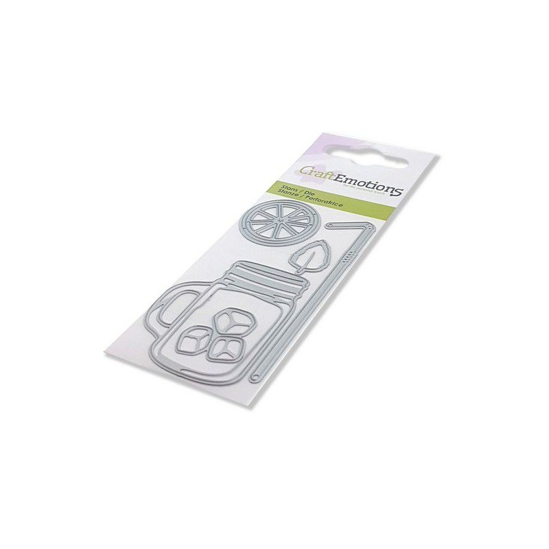 CraftEmotions Die - Summer drink Jar Card 5x10cm