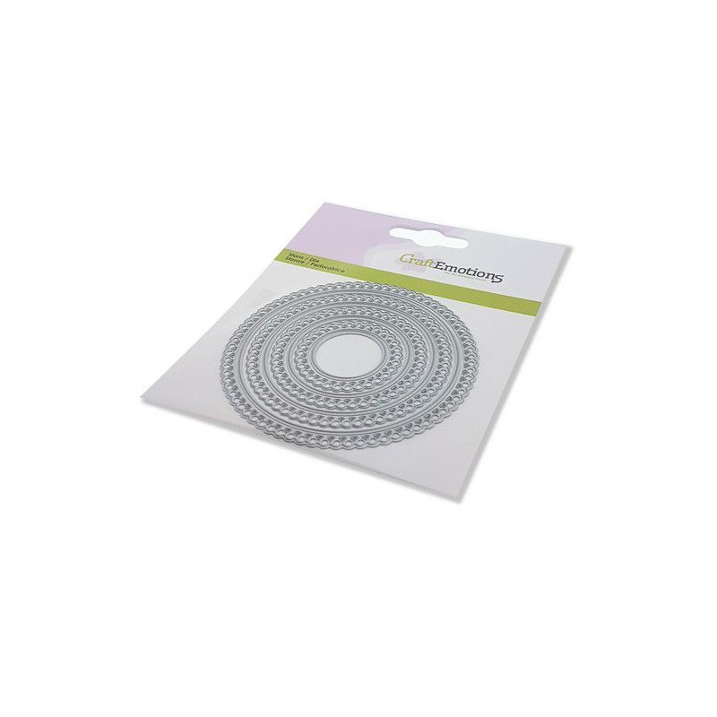CraftEmotions Die - frames round magic pearl Card 11x9cm cm 2,5 cm - 8,9