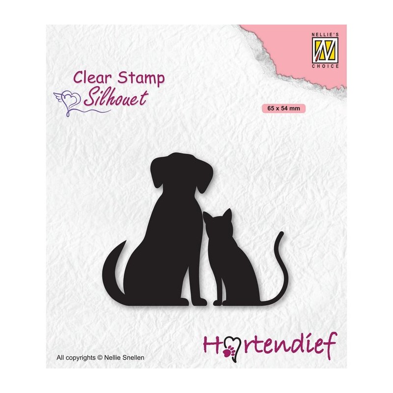 Nellie Snellen • Silhouet Clear Stamps Hartedief Series My Friends