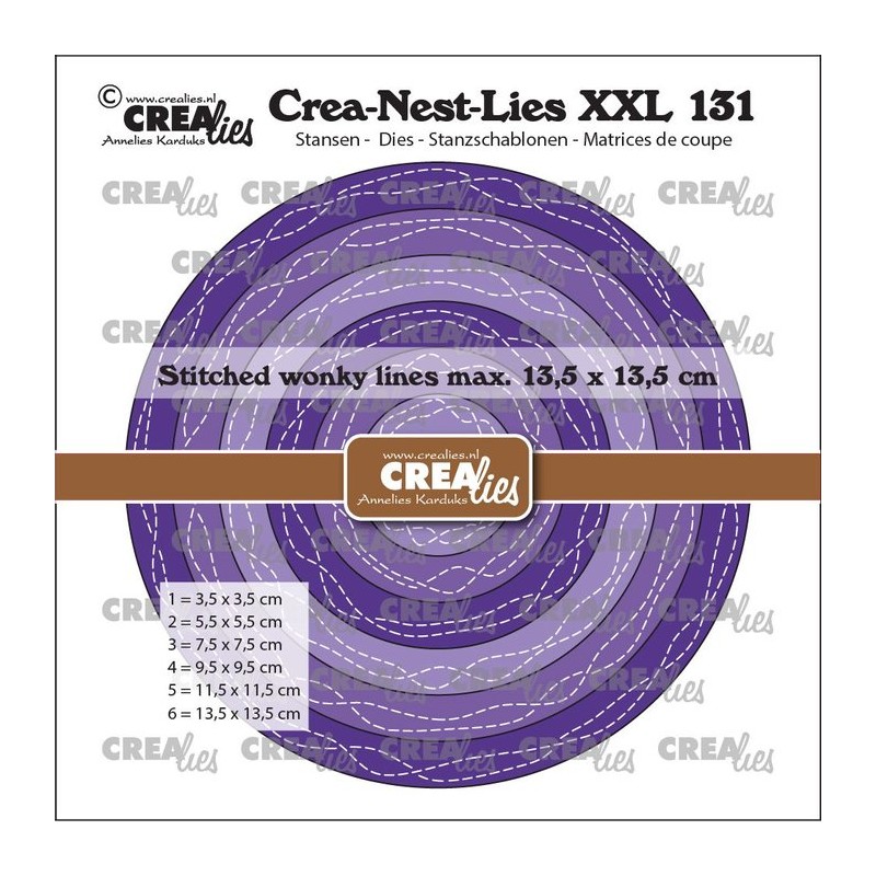 Crealies • Crea-Nest-Lies XXL Circles With 2 Wonky Stitchlines
