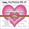 Crealies Crea-nest-dies XXL Heart rough edges CLNESTXXL141 max 14,0x12,9cm