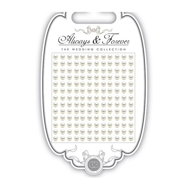 Craft Consortium Always & Forever - Adhesive Pearl Hearts