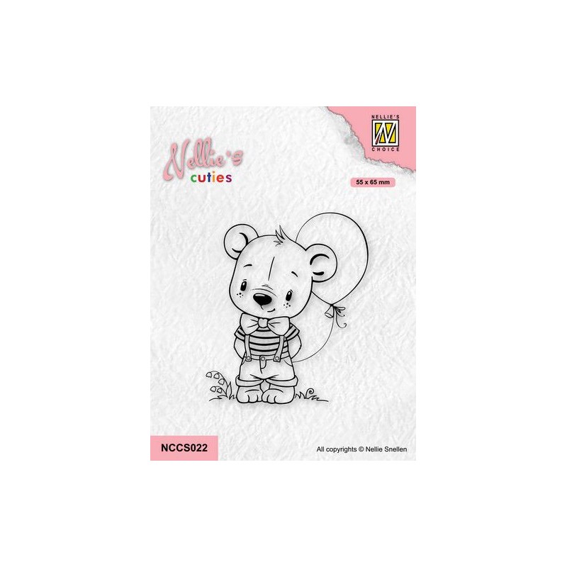 Nellies Choice Clearstamp - Christmas Cuties - Balloon NCCS022 55x85mm