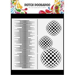 copy of Dutch Doobadoo Mask Art Slimline Groovy Circles  210x210mm
