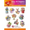 Easy 3D Toppers Utstansade motiv med Glitter/Guld 10 st. HC12453