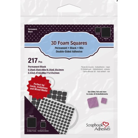 copy of 3D Foam Squares Thin White Mix 217 st