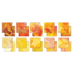Craft Consortium The Essential Craft Papers - 6x6 - Ink Drops - Sunset